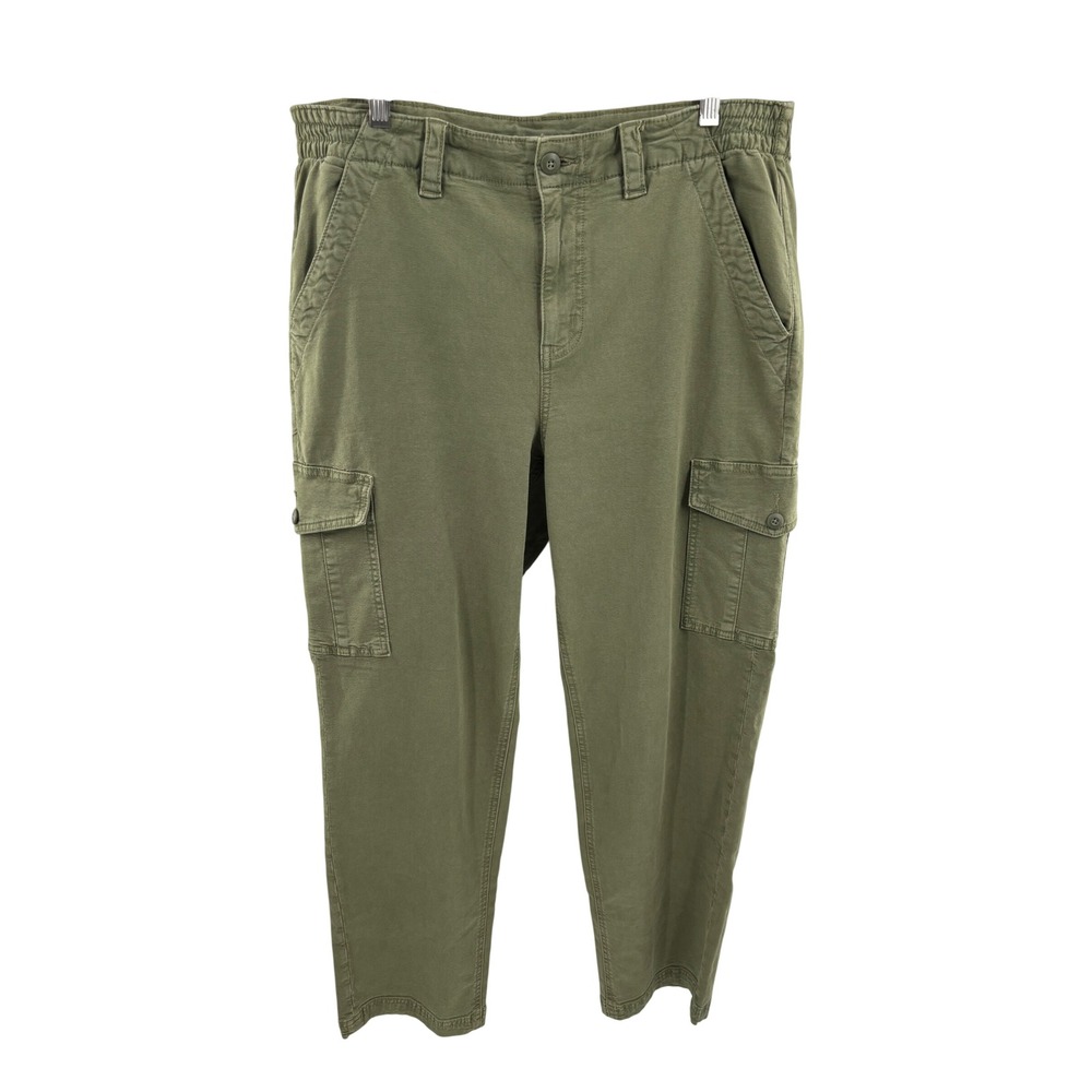 American Eagle Outfitters Cargo Pants Womens Khaki Green Stretch Utility Pockets